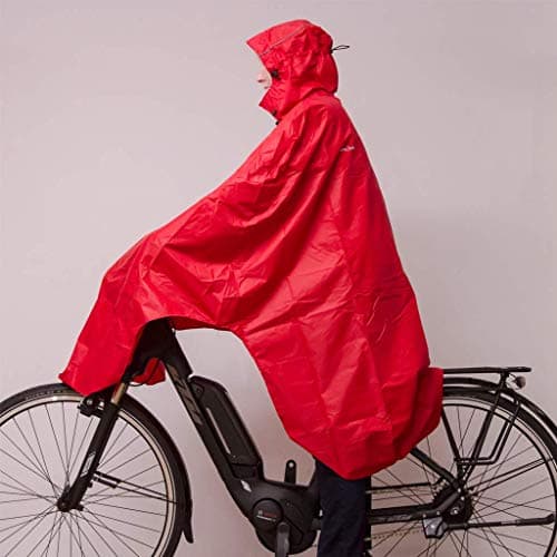 Poncho de pluie vélo femme rouge