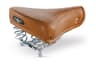 Selle vélo femme en cuir marron avec ressorts pour vélo hollandais ou Beach Cruiser
