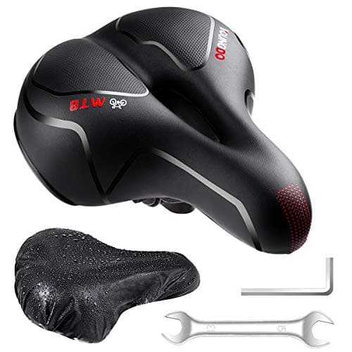 Selle vélo femme large avec rembourrage gel et ouverture ergonomique