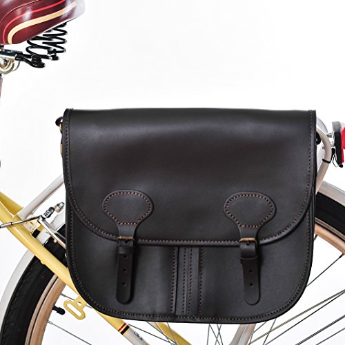 Sacoche/Sac bandoulière vélo femme en cuir noir FS Bike