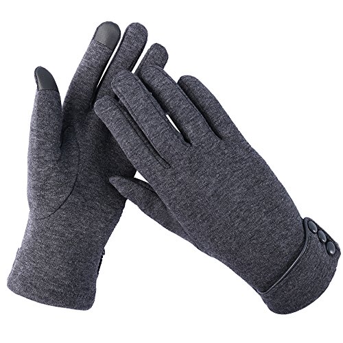 Gants femme hiver pour vélo de style élégant gris