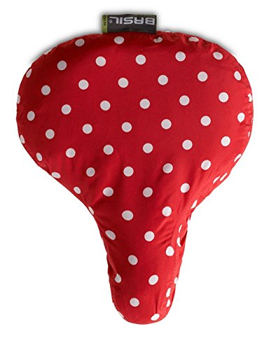 Housse de selle de vélo femme rouge à pois Basil