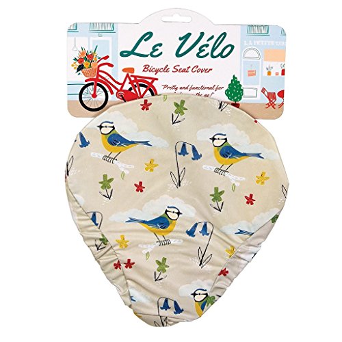 Housse de selle pour vélo fille petits oiseaux