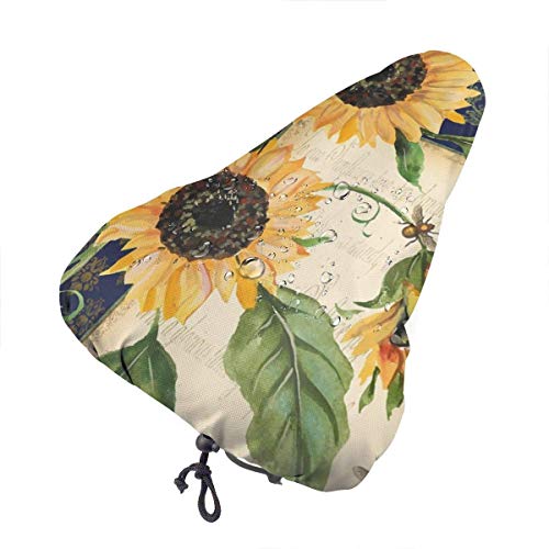 Housse de selle pour vélo femme avec fleurs tournesol Dem Boswell