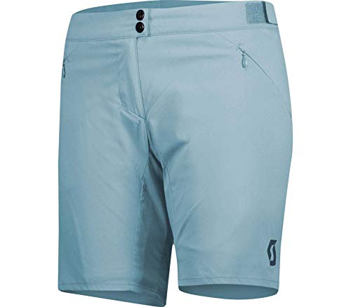 Pantalon court vélo femme de marque Scott Trail bleu et élégant