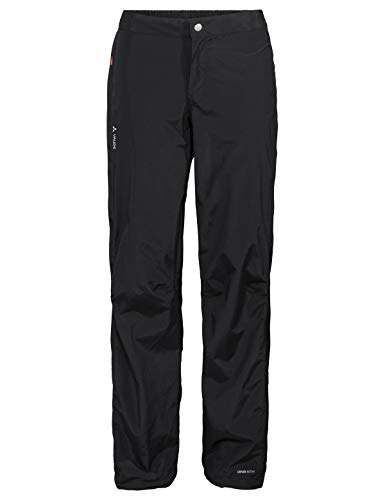 Pantalon de pluie imperméable et durable pour cyclisme femme noir Vaude de fabrication écologique