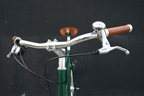 Poignées vélo en cuir mince marron miel look Vintage Brooks