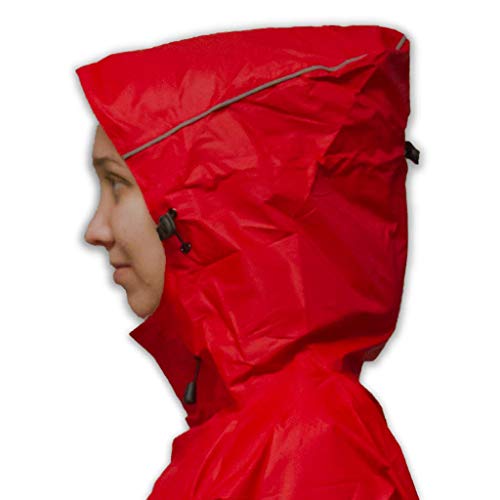 Poncho vélo femme rouge contre la pluie