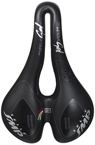 Selle vélo VTT avec rembourrage gel et ouverture ergonomique pour soulager les chocs sur le périnée SMP