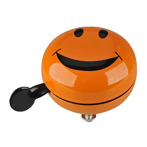 Sonnette vélo orange smiley pour vélo pour femme