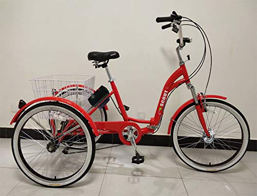 Le tricycle électrique rouge pour femme