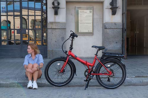 Vélo électrique Siena pliable rouge pour femme