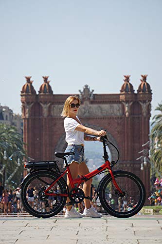 Vélo électrique Siena pliable rouge pour femme