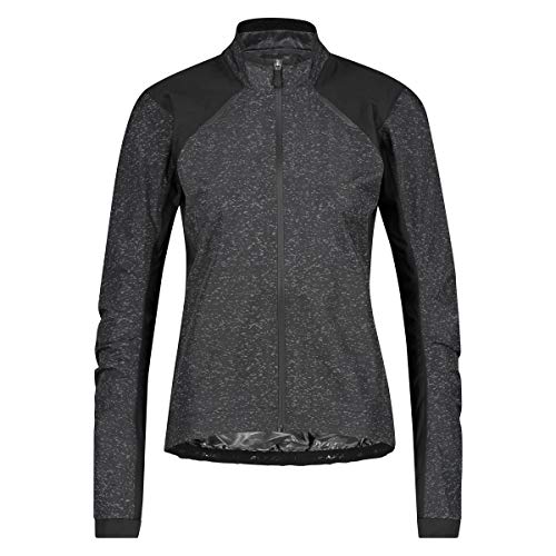 Veste de pluie courte pour cyclisme femme noire et grise Agu