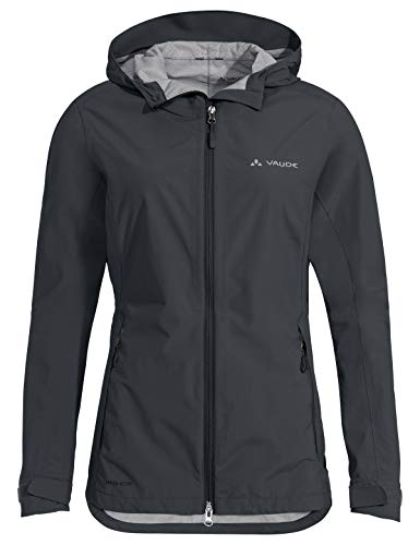 Veste de pluie courte pour cyclisme femme noire Vaude